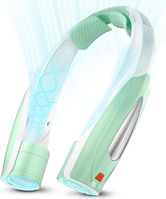 AI Neck Fan, 6 Speeds Adjustable Portable Personal Fan Rechargeable, 6000 mAh Battery Faster Cooling Wearable Fan, Ultra Quiet for Home, Office, Travel, Outdoor