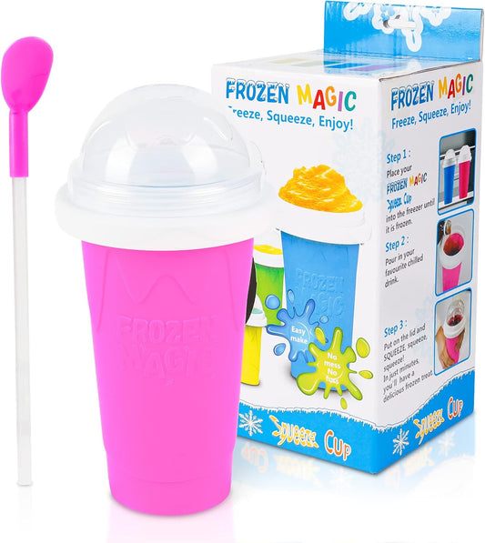 Slushie Maker Cup - Quick Frozen Magic Cup, Portable Double Layers Cool Slushee Maker For MilkShake,Juice,Ice Cream Make & More