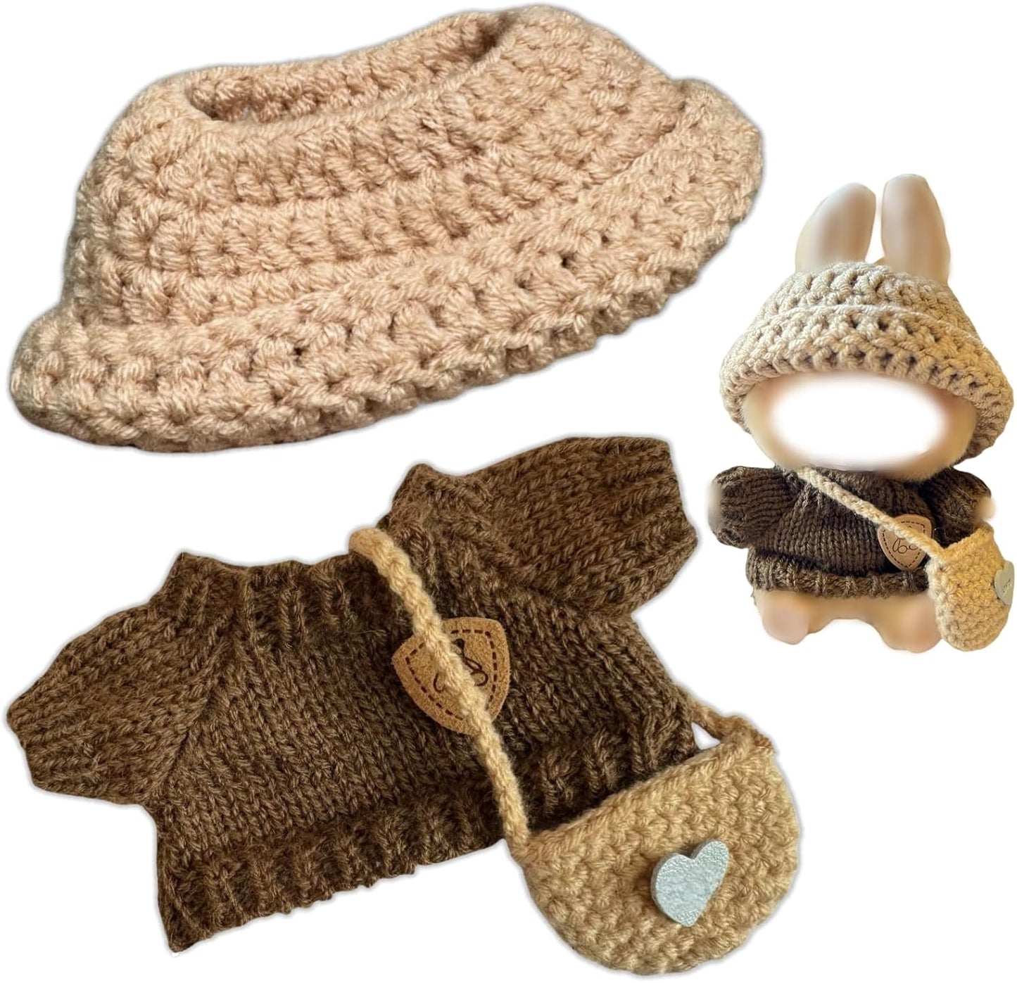 17cm Clothes Set(NO Doll),Hat & Overalls Set for 17cm Accessories Suit,Stylish Adorable Dolls Clothes Accessories,Cute Clothes for Dress up Unique Style