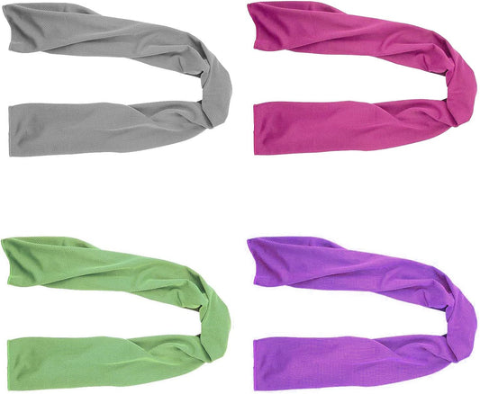 4 Packs Cooling Towel (40"x 12"), Ice Towel, Microfiber, Soft Breathable Chilly Towel Stay Cool for Yoga, Sport, Gym, Workout, Camping, Fitness, Running, Workout & More Activities